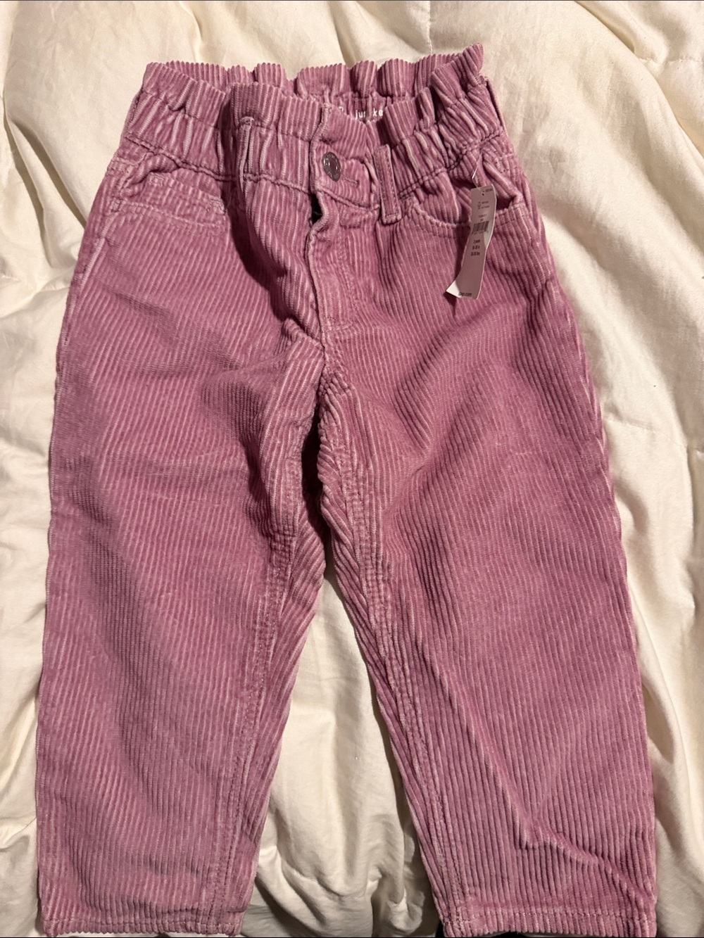 GAP Dusty Rose Corduroy Paperbag Waist Jeans